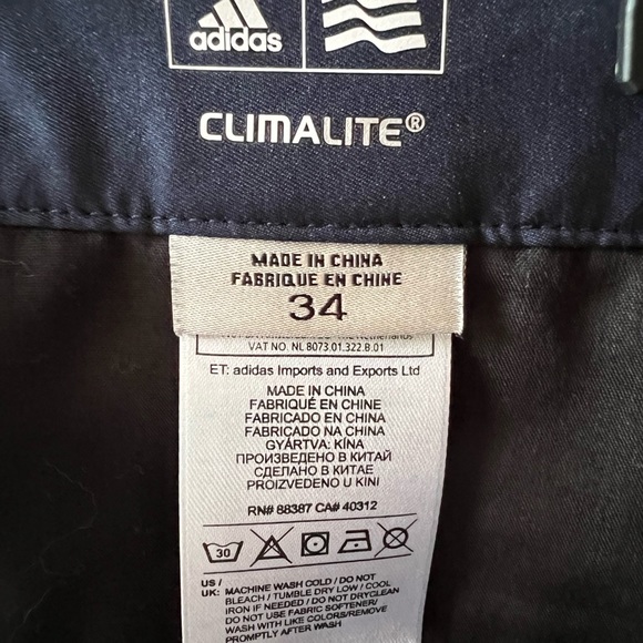 Adidas Mens Climalite Navy Shorts - Picture 4 of 5